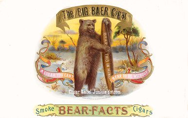 Baer Facts- cigar box label