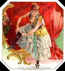 Behind Scenes cigar box label
