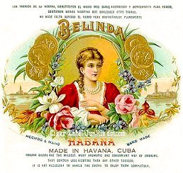 Belinda cigar box label