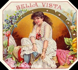 Bella Vista- cigar box label