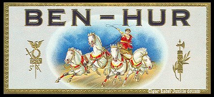 Ben Hur end-cigar label