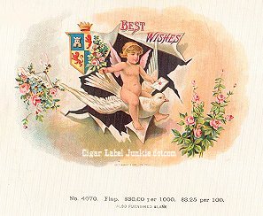 Best Wishes cigar box label
