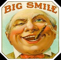 Big Smile cigar box label