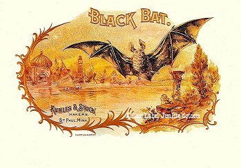 Black Bat- cigar box label