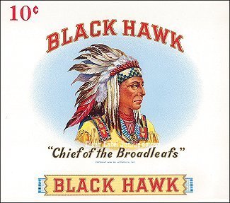 black hawk inner cigar label