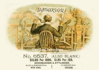 Blatherskite cigar box label