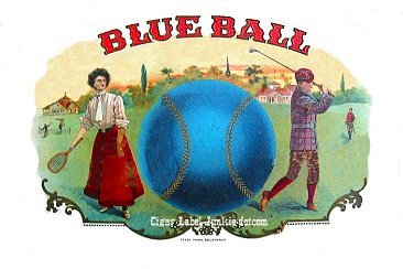 Blue Ball-cigar box label