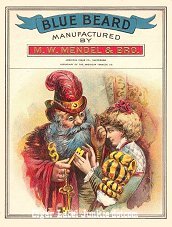 Blue Beard cigar box label