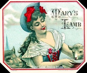 Mary's Lamb- cigar box label