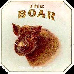 The Boar- cigar box label
