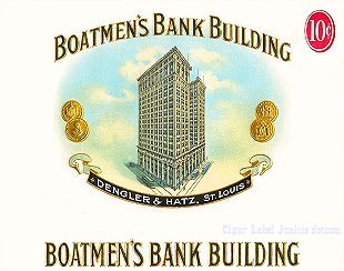 Boatman's Bank cigar box label
