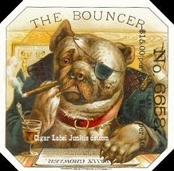 Bouncer- cigar box label