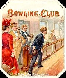Bowling Club- cigar box label