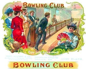 Bowling Club- cigar box label