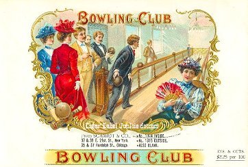 Bowling Club cigar box label