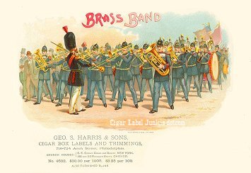 Brass Band cigar box label