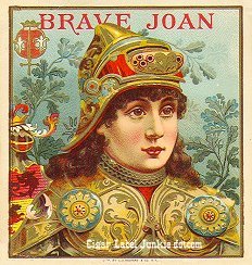 Brave Joan- cigar box label