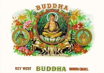 Buddha- cigar box label
