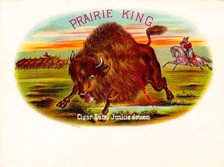 Prairie King- cigar box label