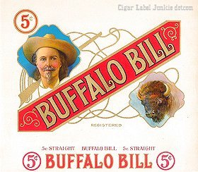 Buffalo Bill cigar box label