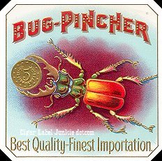 Bug Pincher cigar box label