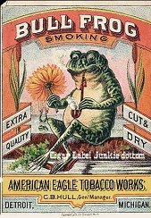 Bull Frog- cigar box label