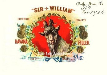 Sir William- cigar box label