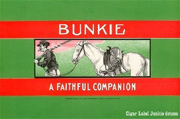 Bunkie cigar box label