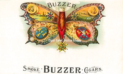 Buzzer cigar box label