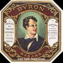Byron cigar box label