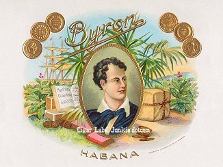 Byron cigar box label