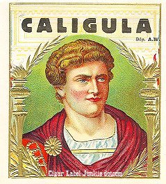 Caligula- cigar box label