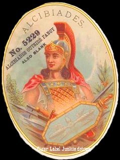 Alcibiades- cigar box label