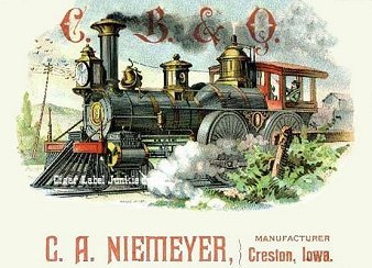 CB&O cigar box label