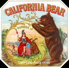 Cal Bear- cigar box label