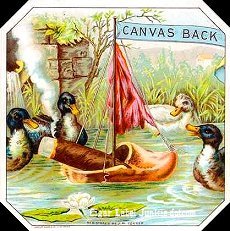 Canvas Back- cigar box label
