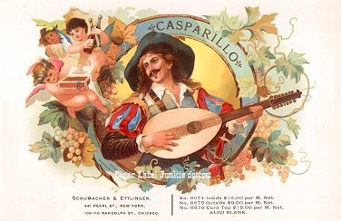 Casparillo cigar box label