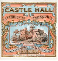 Castle Hall outer cigar box label