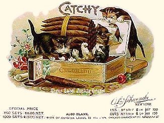 Catchy- cigar box label