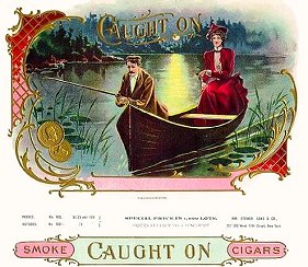 Caught On cigar box label