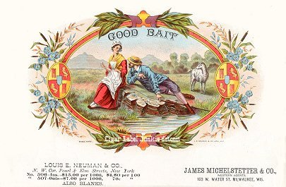 Good Bait- cigar box label