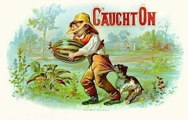 Caught On cigar box label