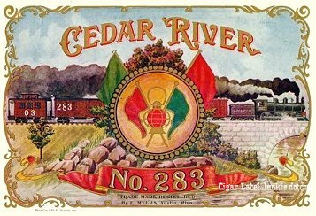 Cedar River cigar box label