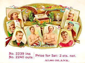 Champions- cigar box label