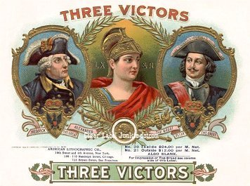 3 Victors- cigar box label
