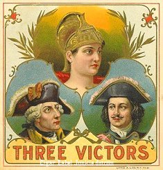 3 Victors- cigar box label