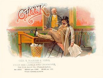 Cheek cigar label