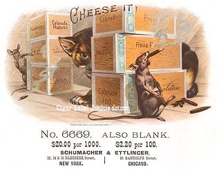 Cheese It- cigar box label