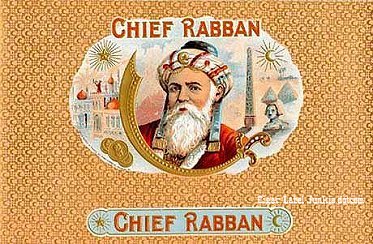 Chief Rabban cigar box label