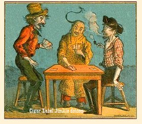 UT Chinese Cards- cigar box label